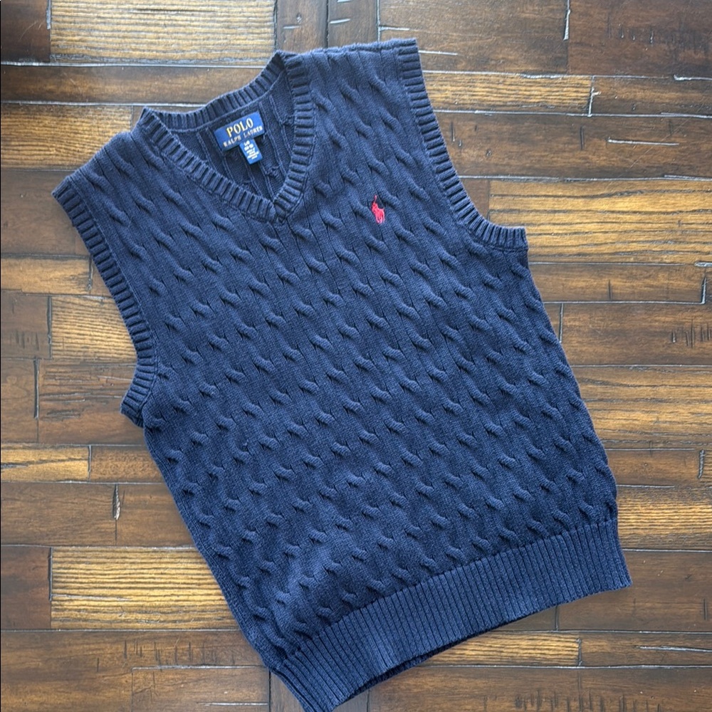 Polo by Ralph Lauren Boy’s Navy Sweater Vest Size Large 14-16